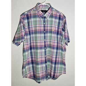 Ralph Lauren Mens Shirt Multi Plaid‎ Embroidered Logo Size XL Extra Large Pony